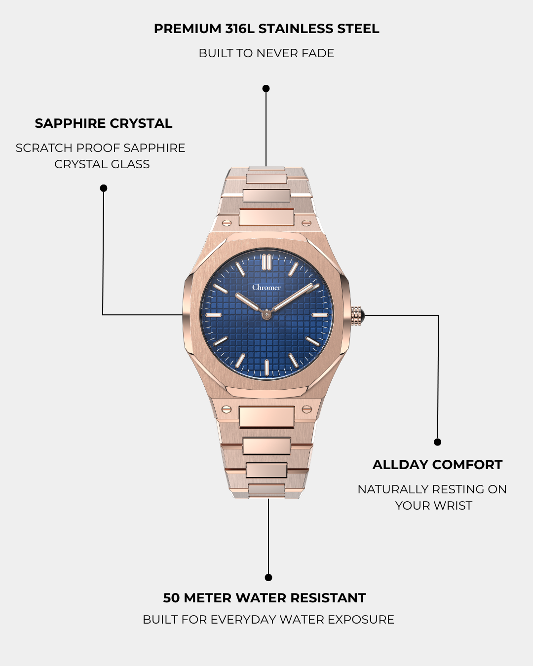 AMARI - ROSE GOLD OCEAN
