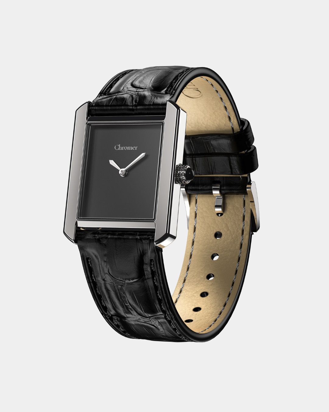 » (FREE) GUSTO LEATHER STRAP | BLACK / SILVER