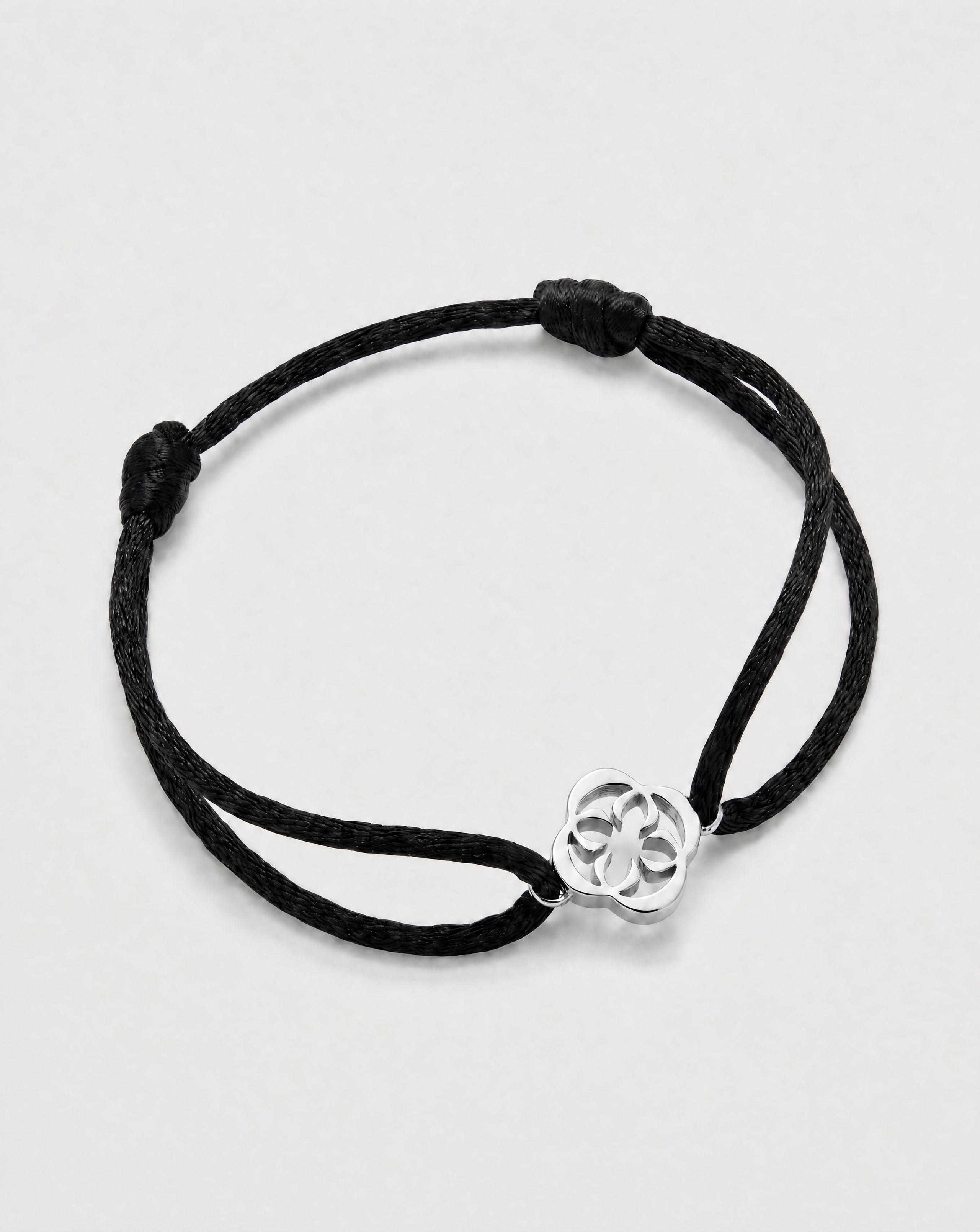 » (FREE) CHROMER CORD BRACELET | BLACK / SILVER