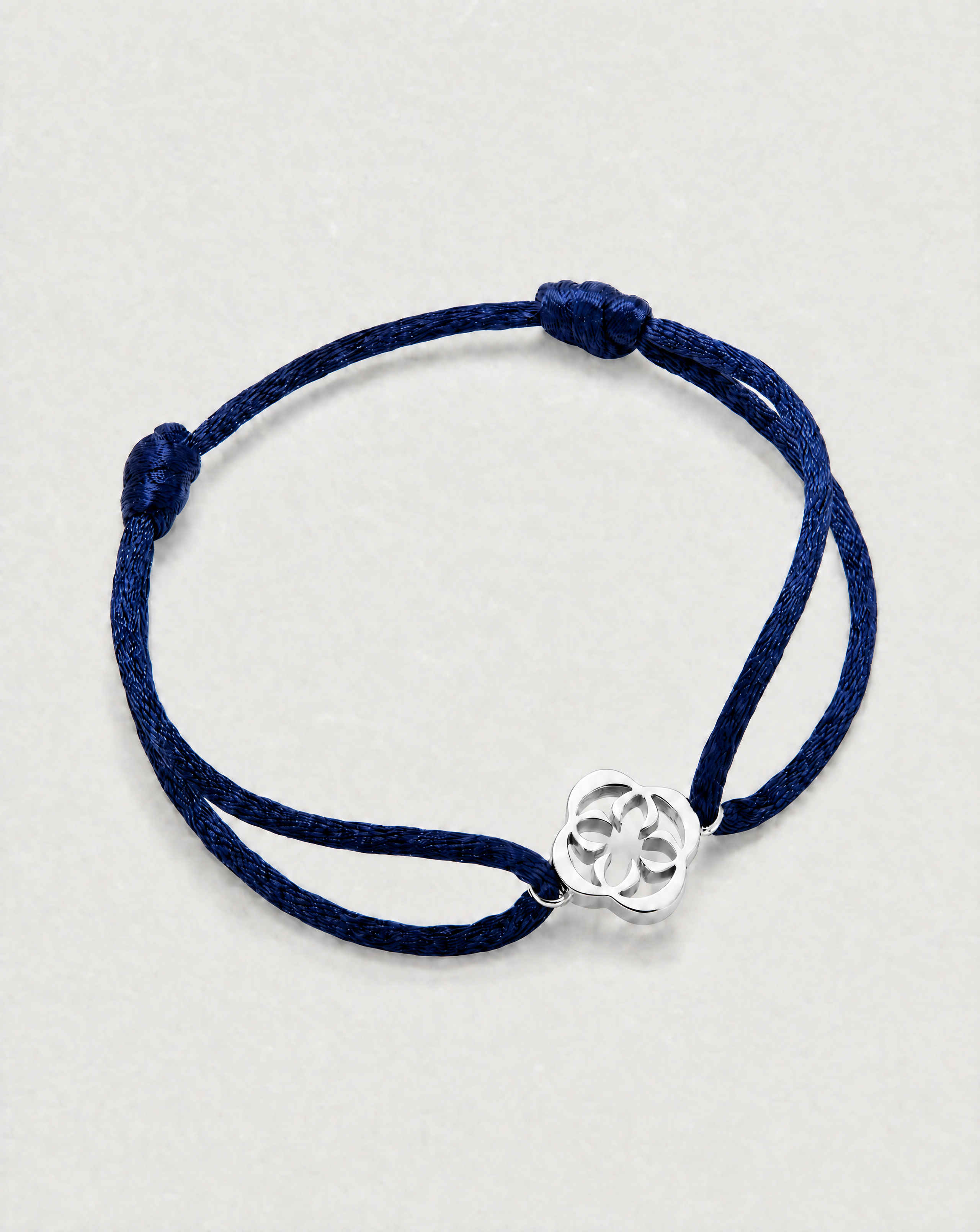 » (FREE) CHROMER CORD BRACELET | BLUE / SILVER