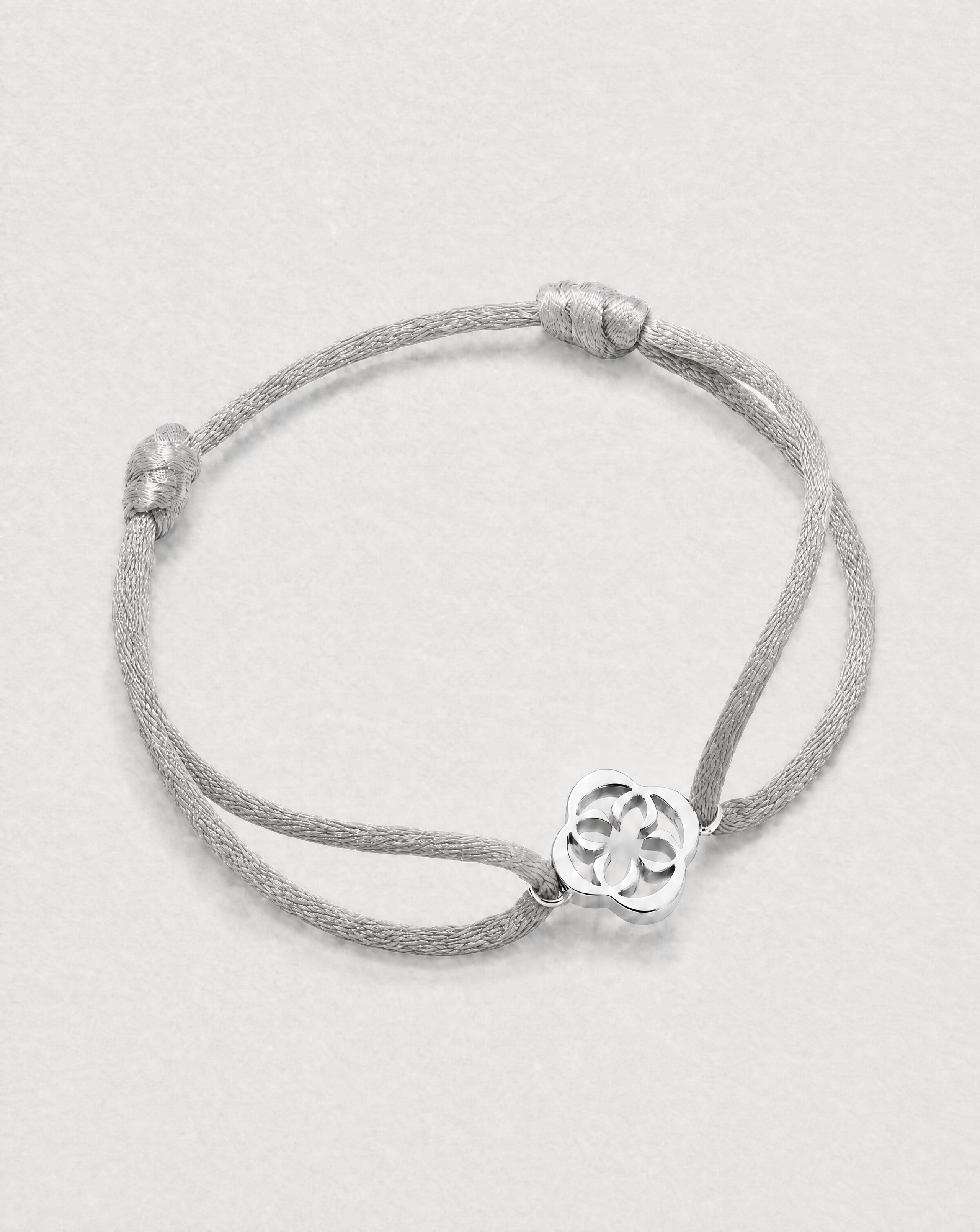 » (FREE) CHROMER CORD BRACELET | GREY / SILVER
