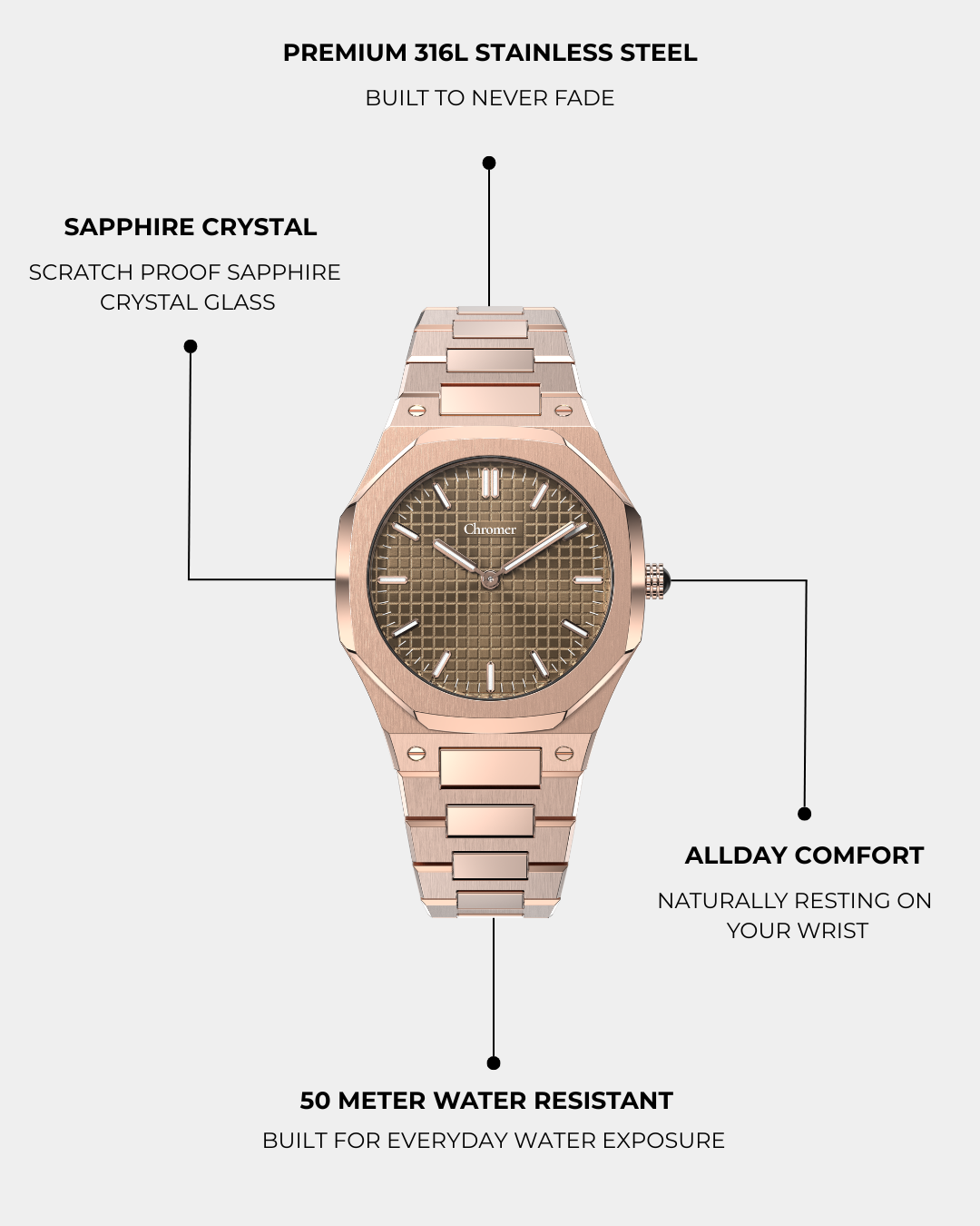 AMARI - ROSE GOLD CHOCOLATE