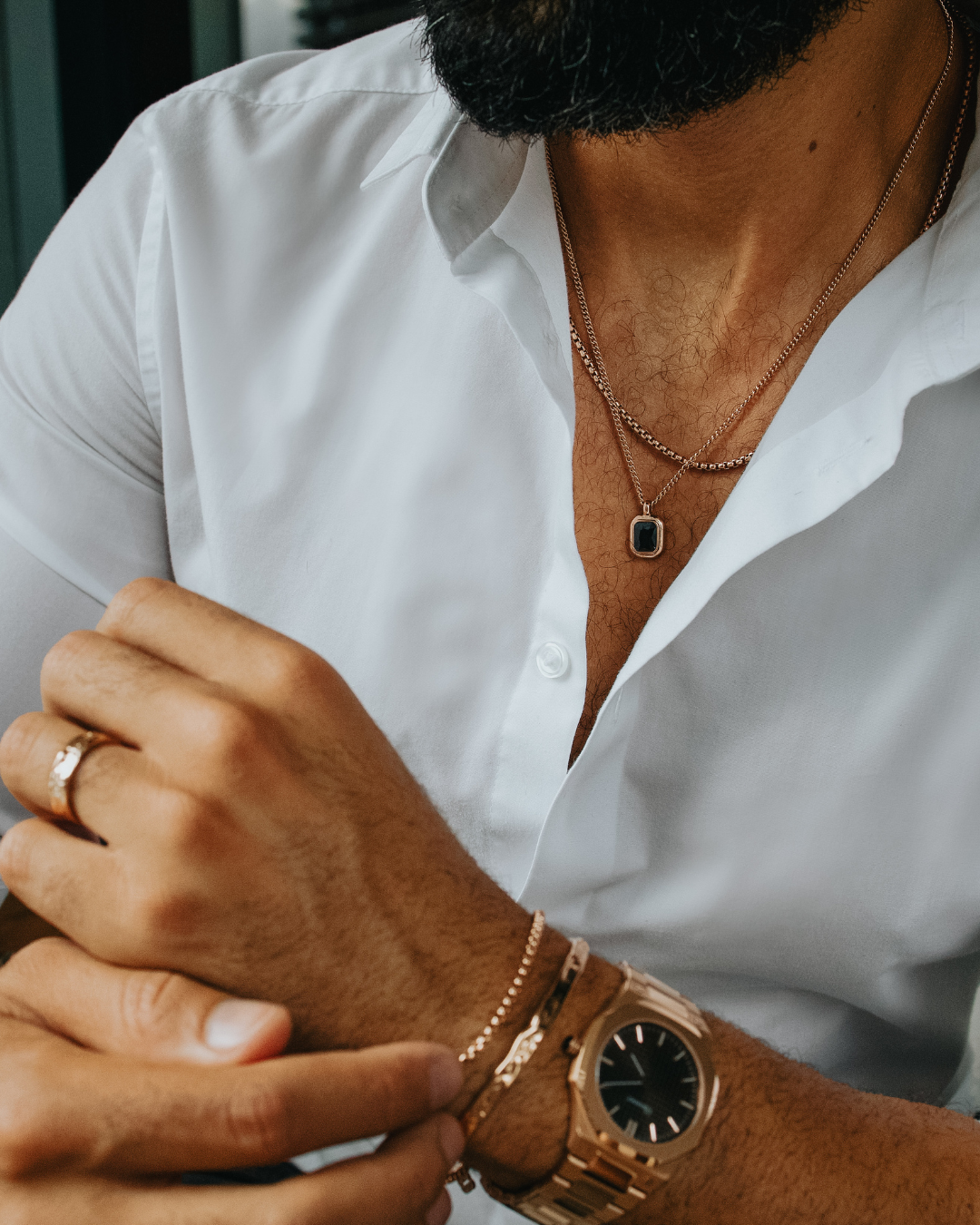 ETERNO PENDANT - ROSE GOLD NOIR