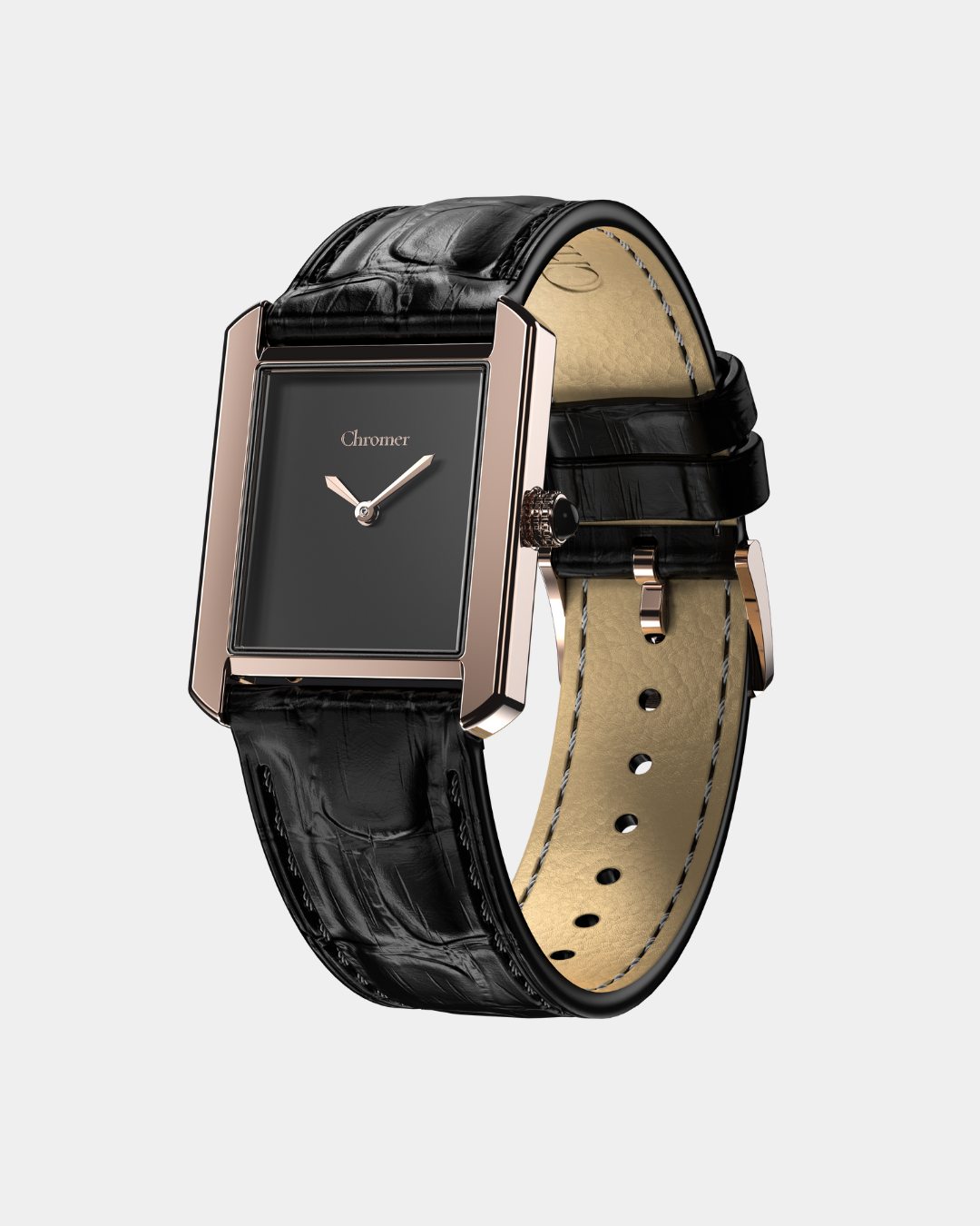 » (FREE) GUSTO LEATHER STRAP | BLACK / ROSE