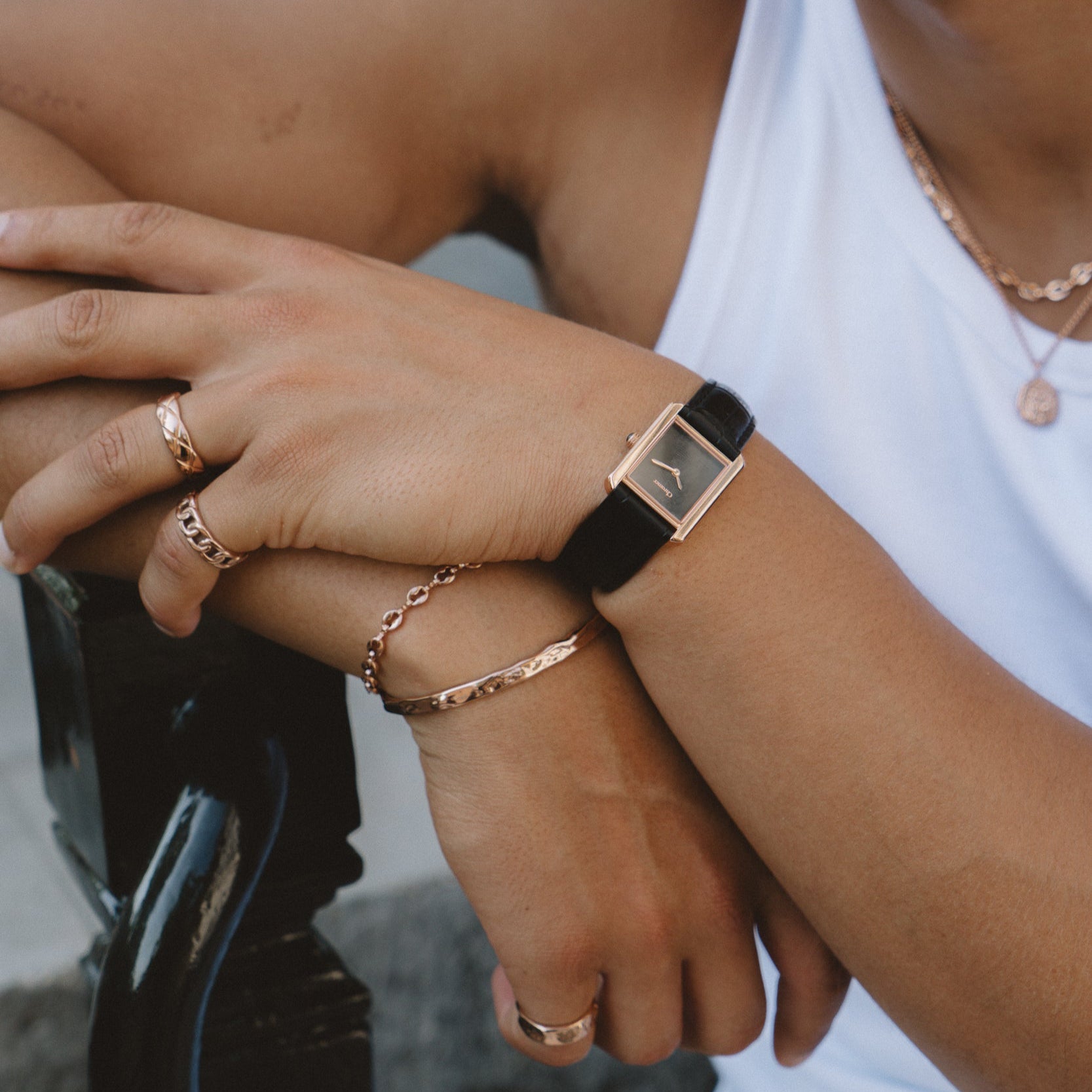 MELTED CUFF - ROSE GOLD