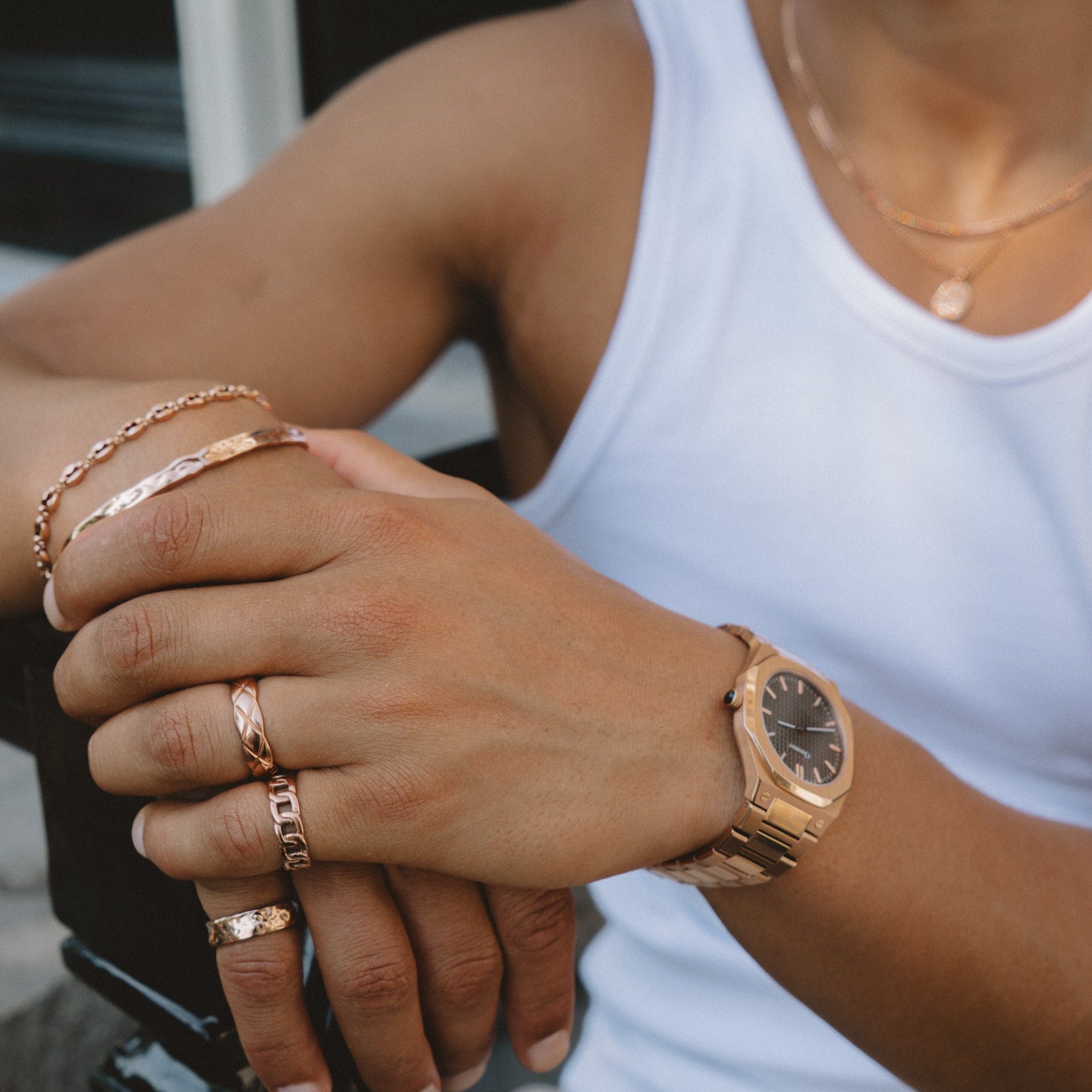 CUBAN RING - ROSE GOLD