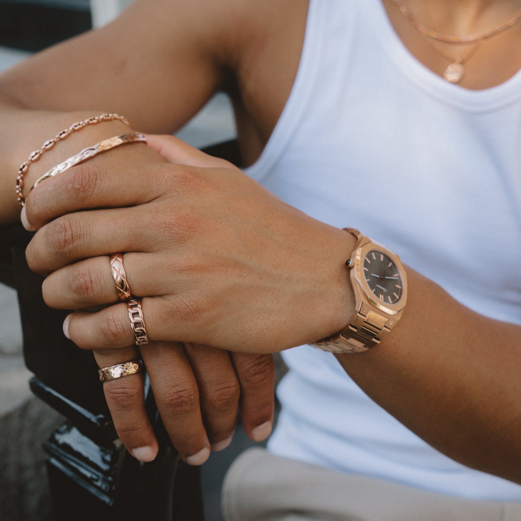 QUILTOR RING - ROSE GOLD