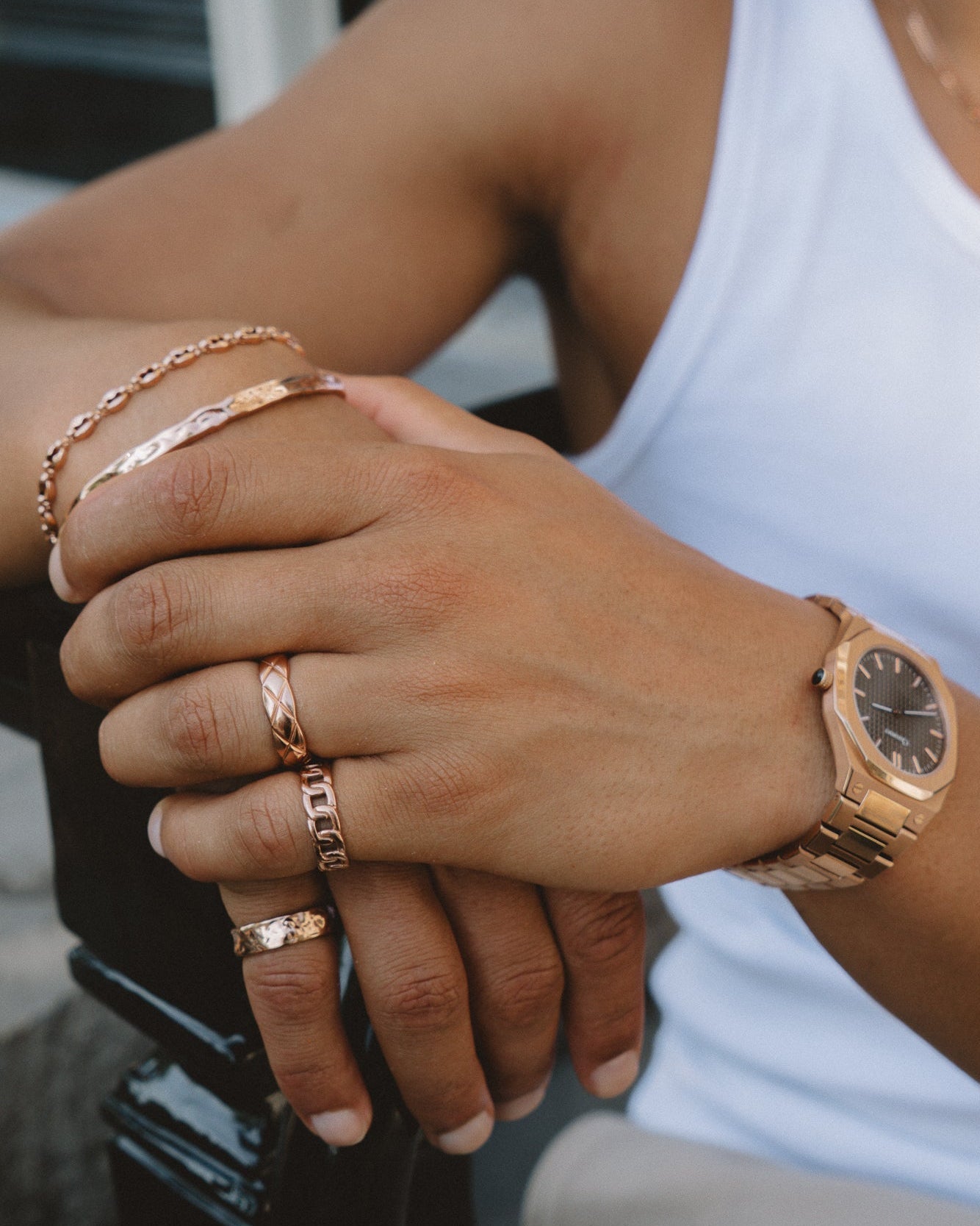 MELTED CUFF - ROSE GOLD