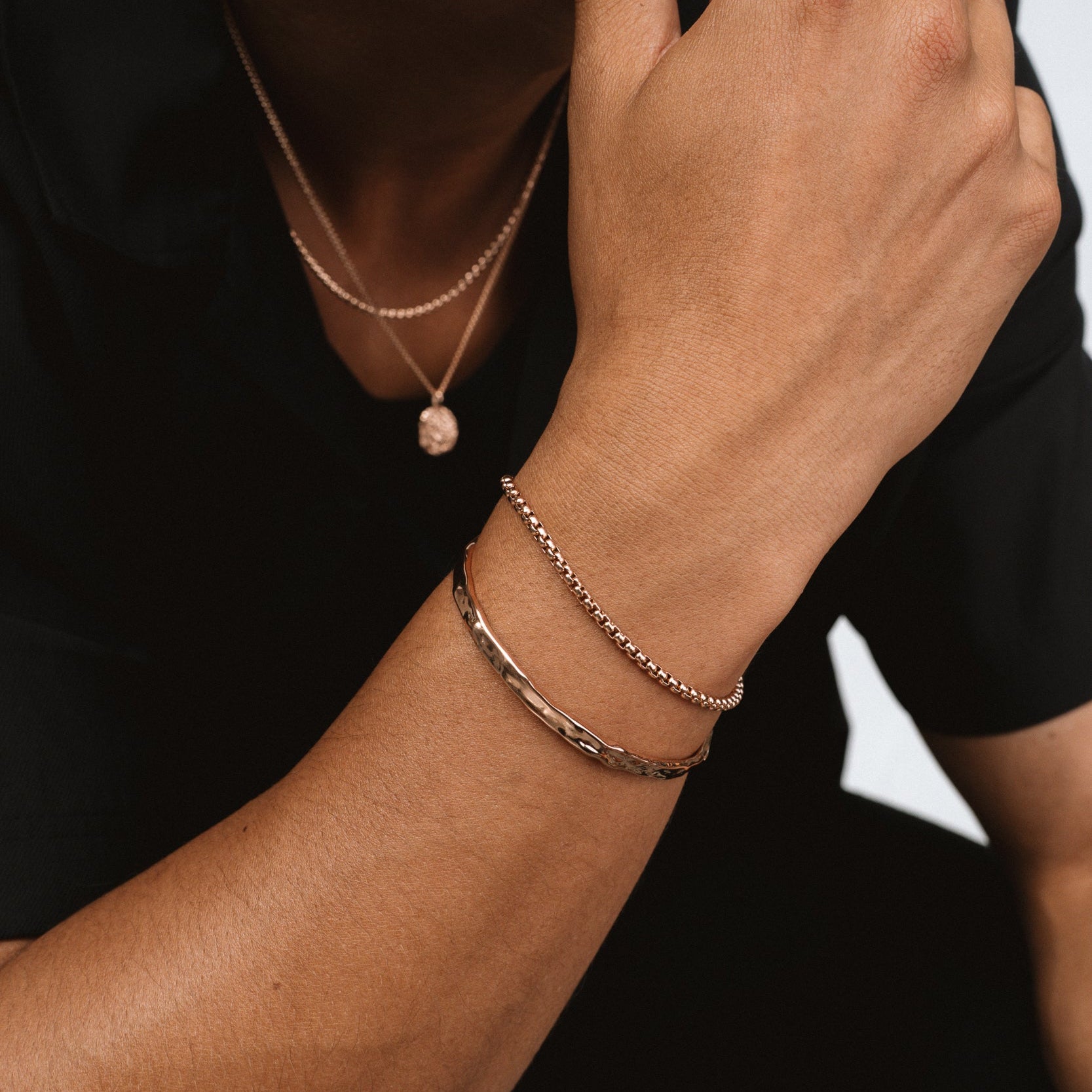 CUBOUND BRACELET - ROSE GOLD 3MM