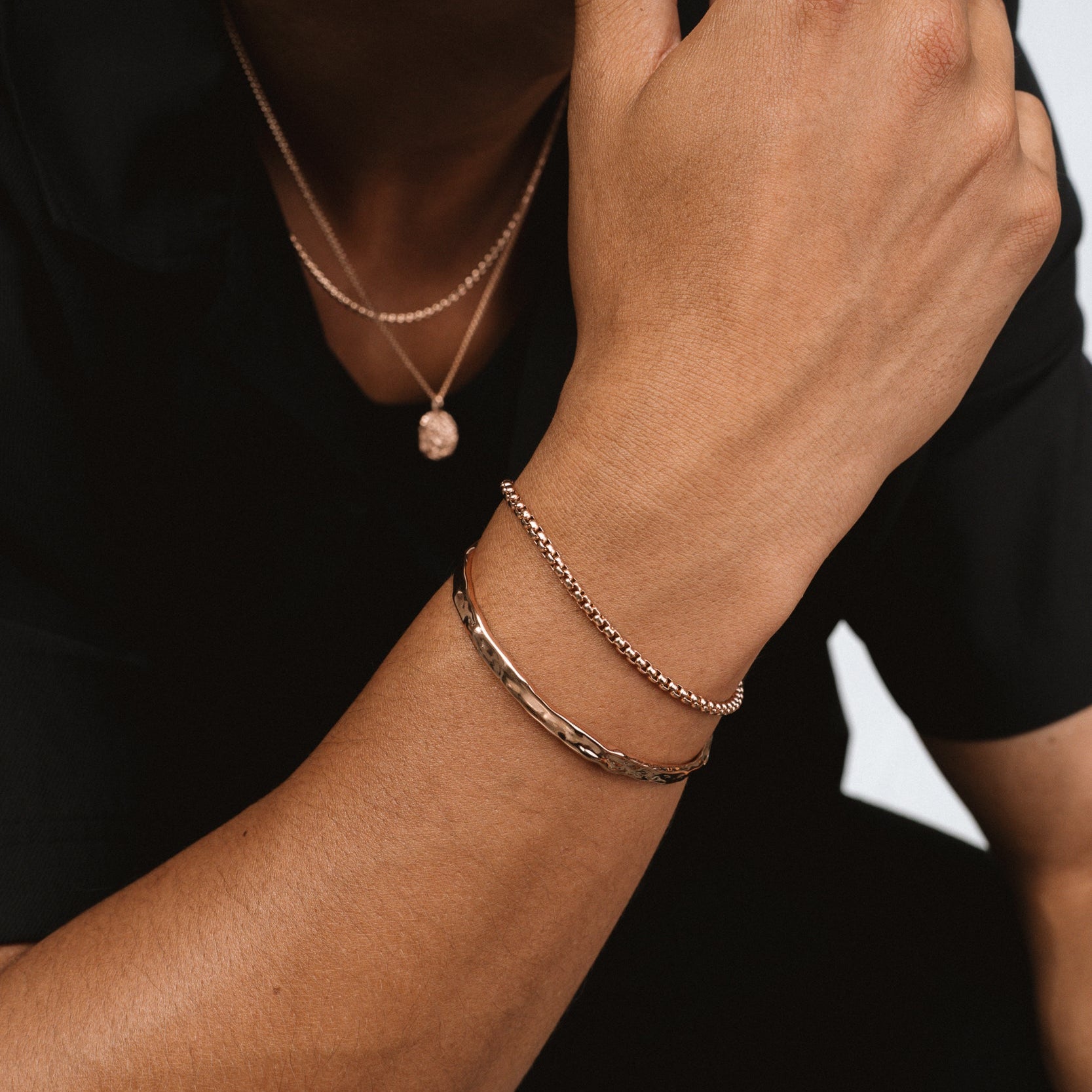 MELTED CUFF - ROSE GOLD