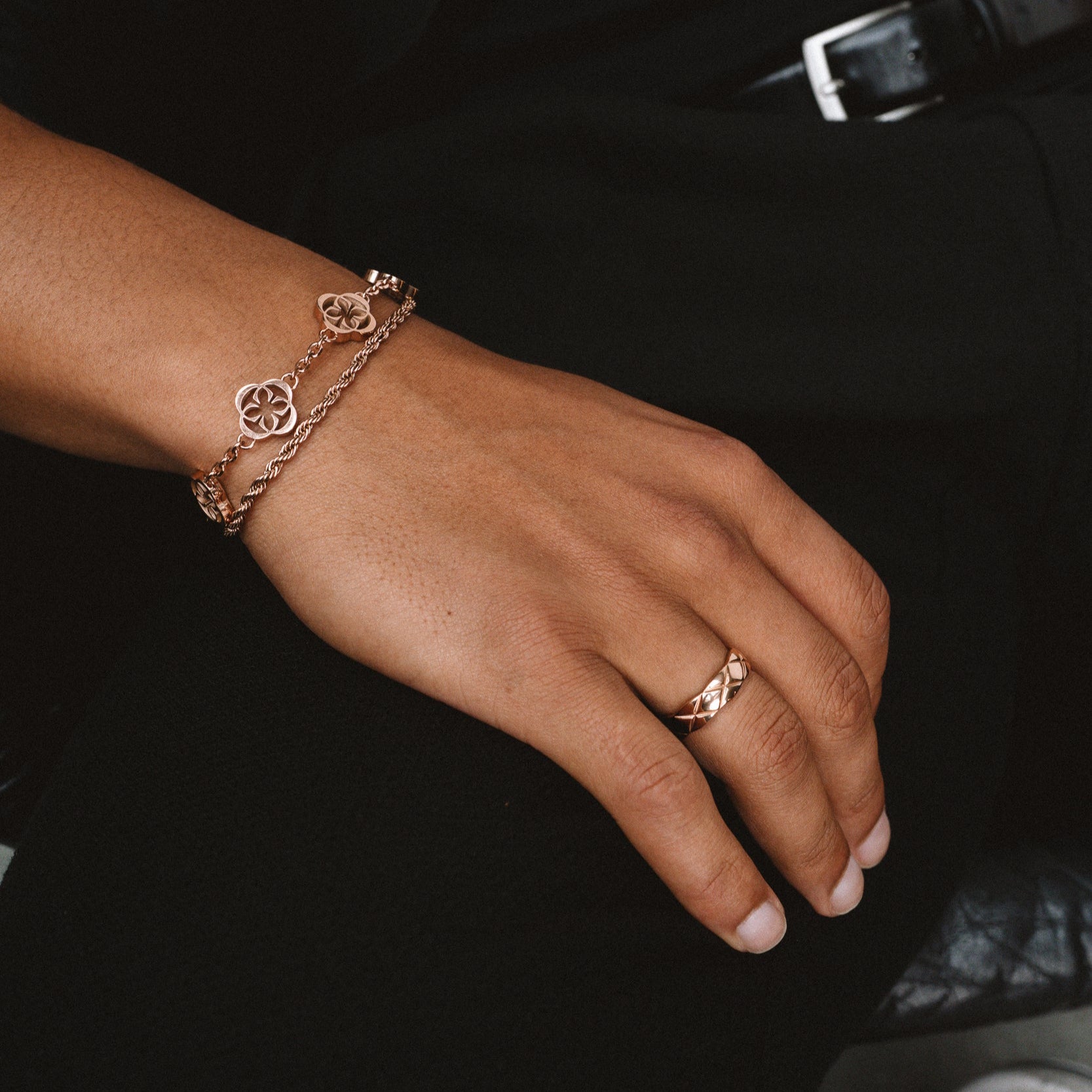 QUILTOR RING - ROSE GOLD