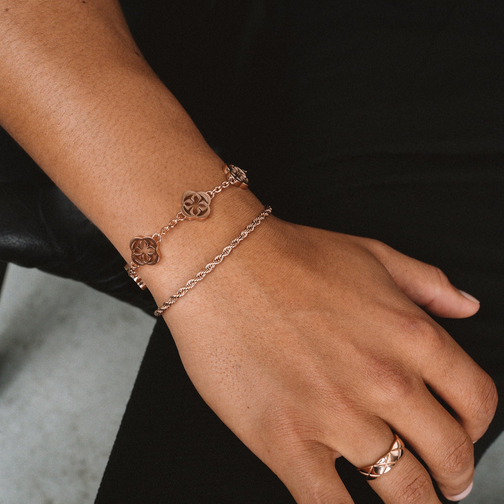 ROPE BRACELET - ROSE GOLD 3MM