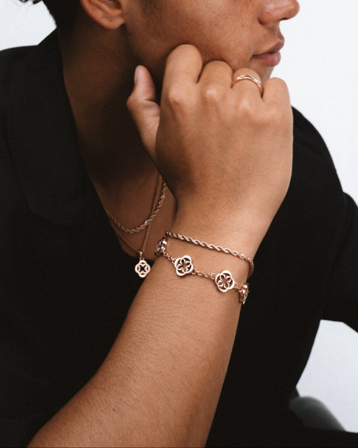 ROPE BRACELET - ROSE GOLD 3MM
