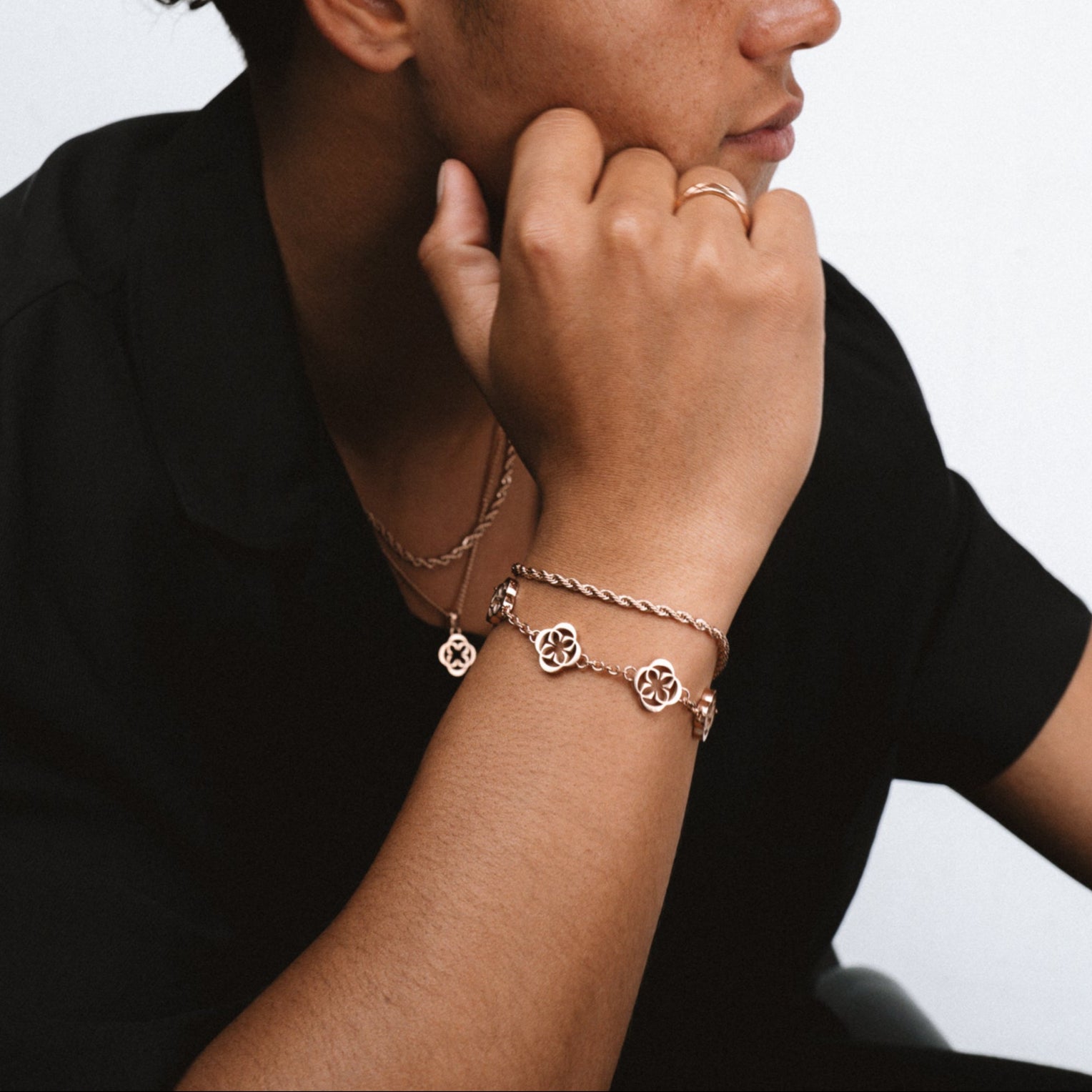 ROPE BRACELET - ROSE GOLD 3MM