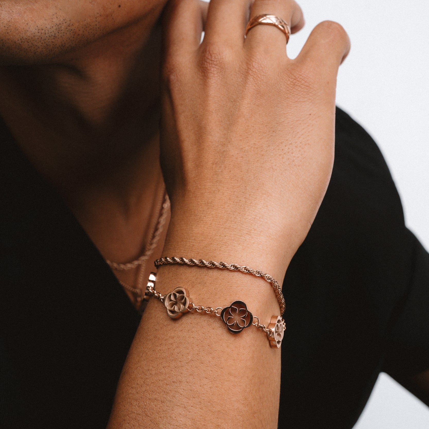 ROPE BRACELET - ROSE GOLD 3MM