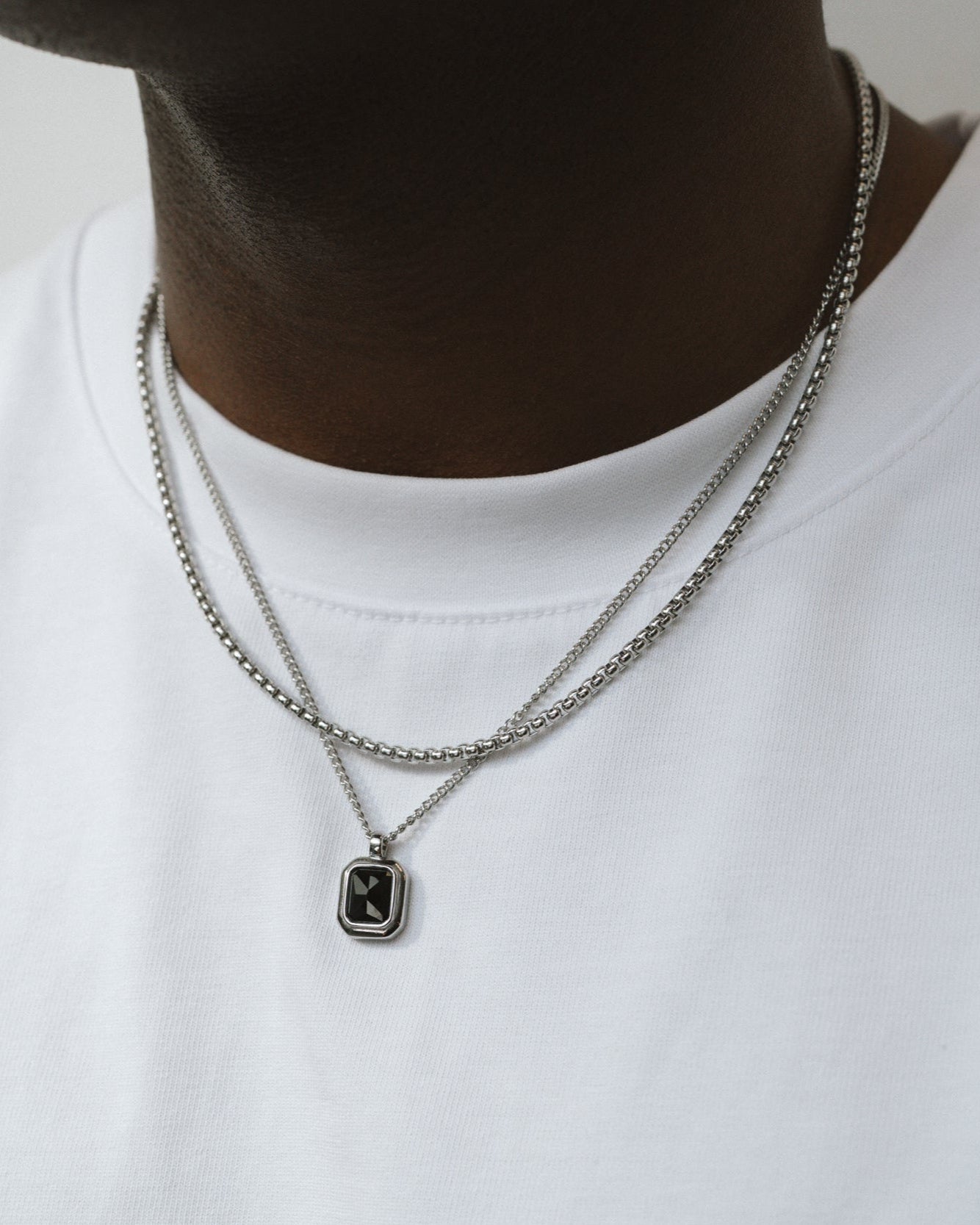 ETERNO PENDANT - SILVER NOIR