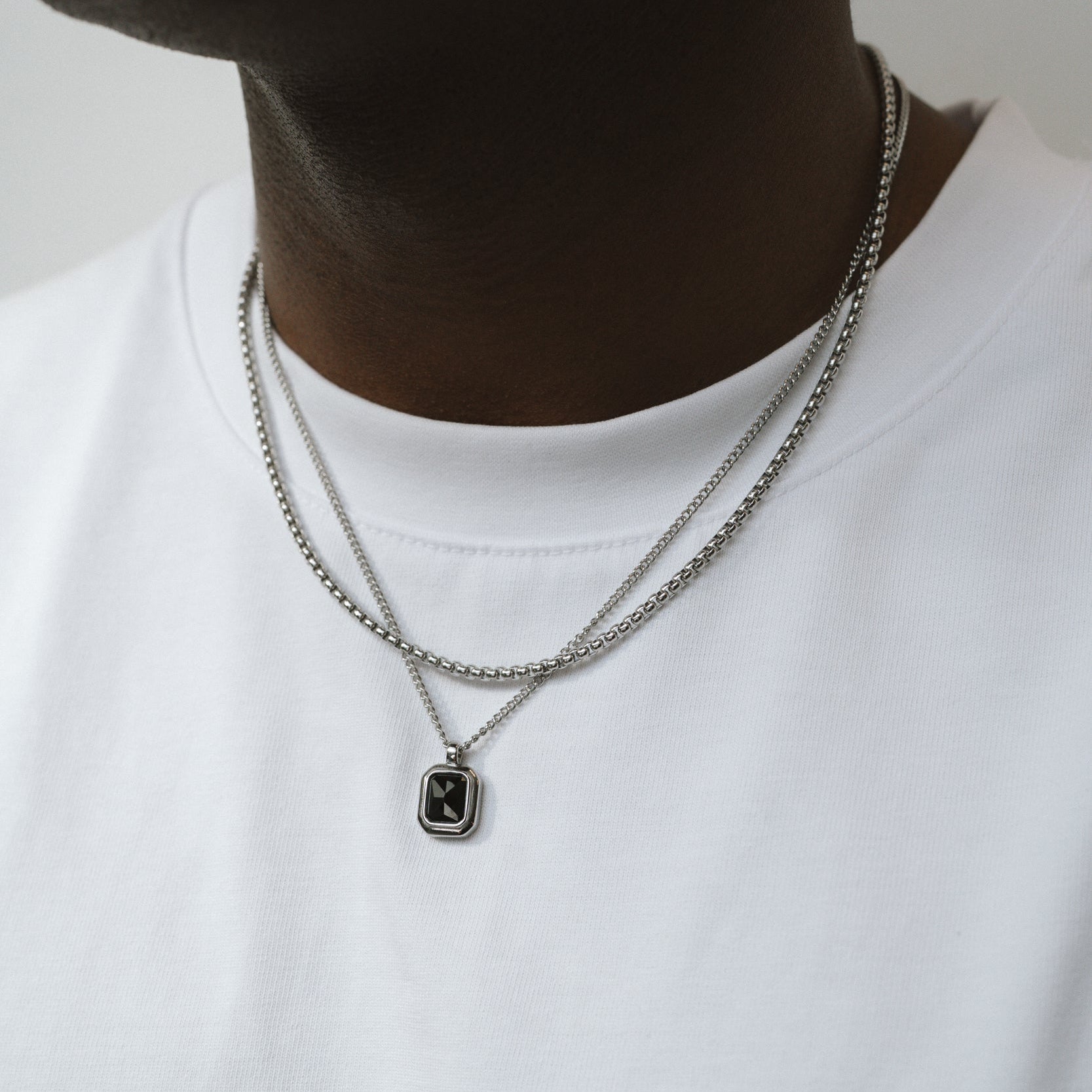 ETERNO PENDANT - SILVER NOIR