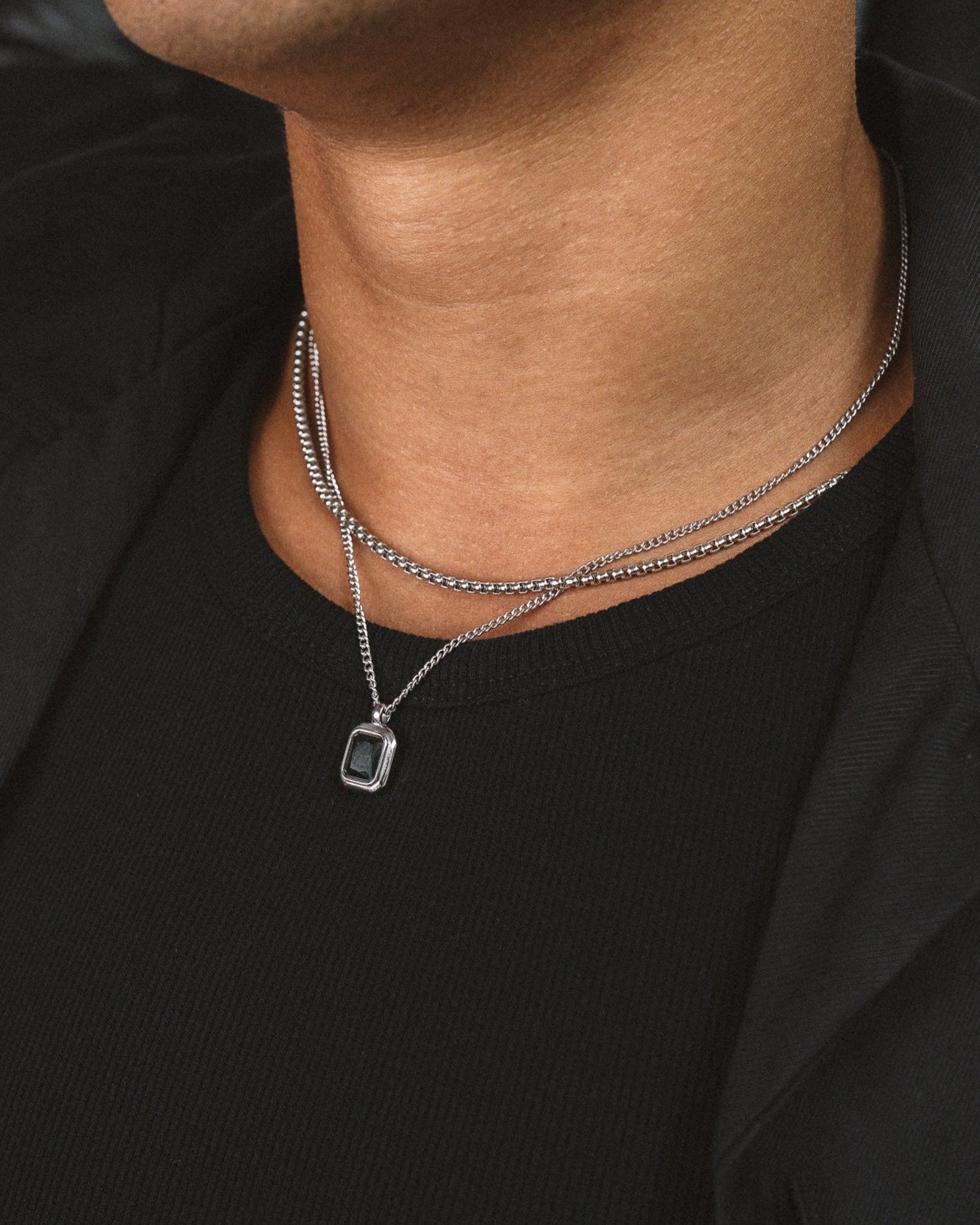 ETERNO PENDANT - SILVER NOIR