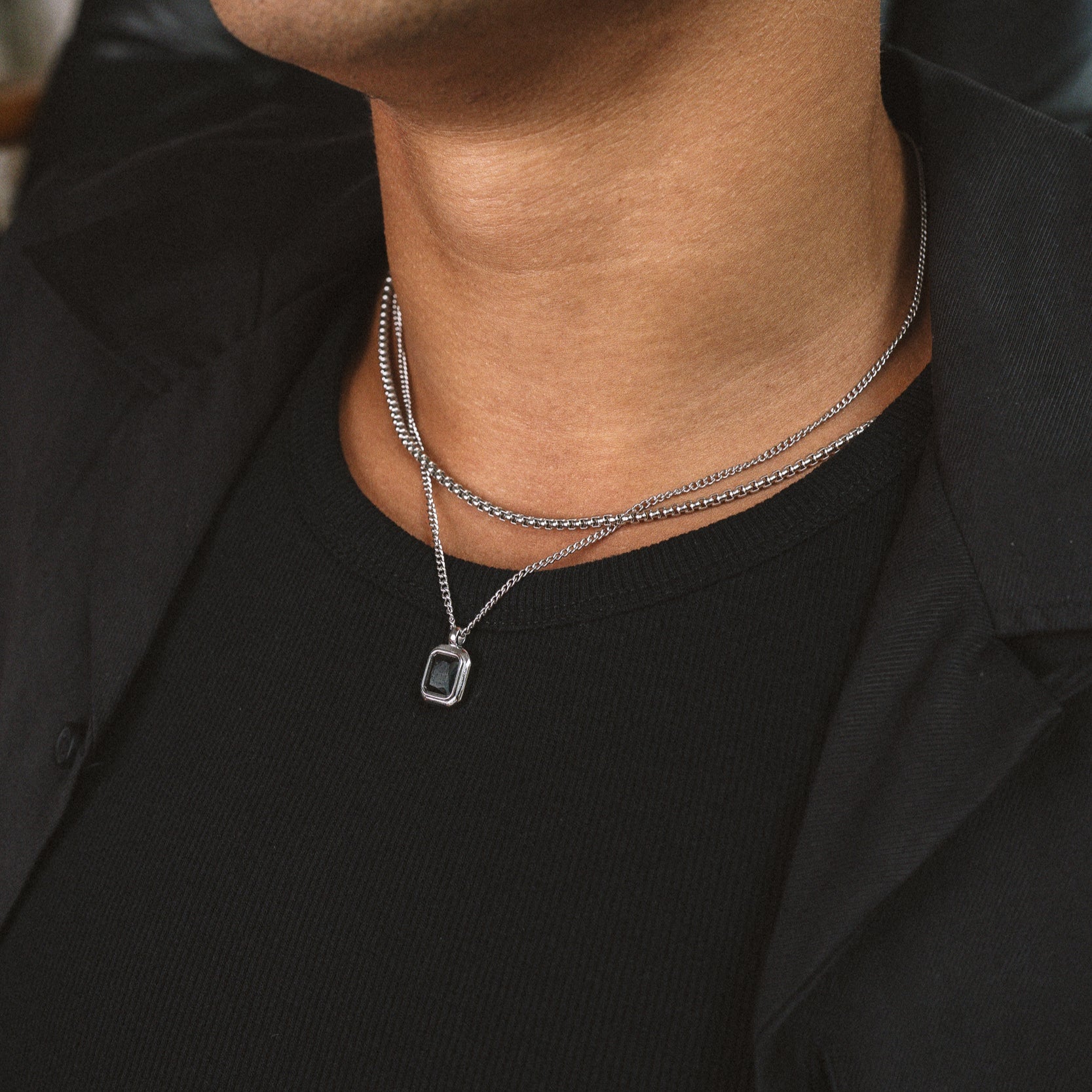 ETERNO PENDANT - SILVER NOIR