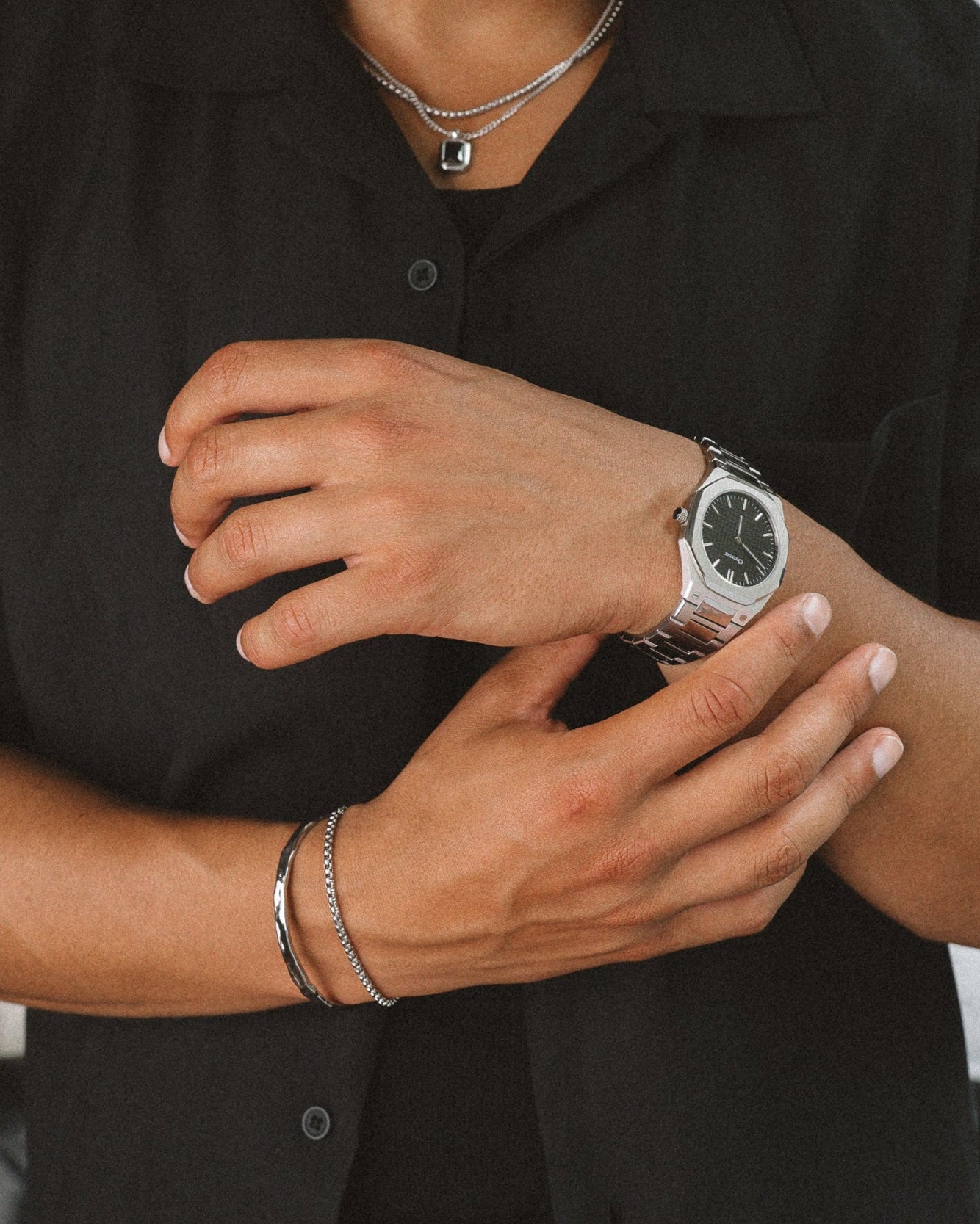 MELTED CUFF - SILVER