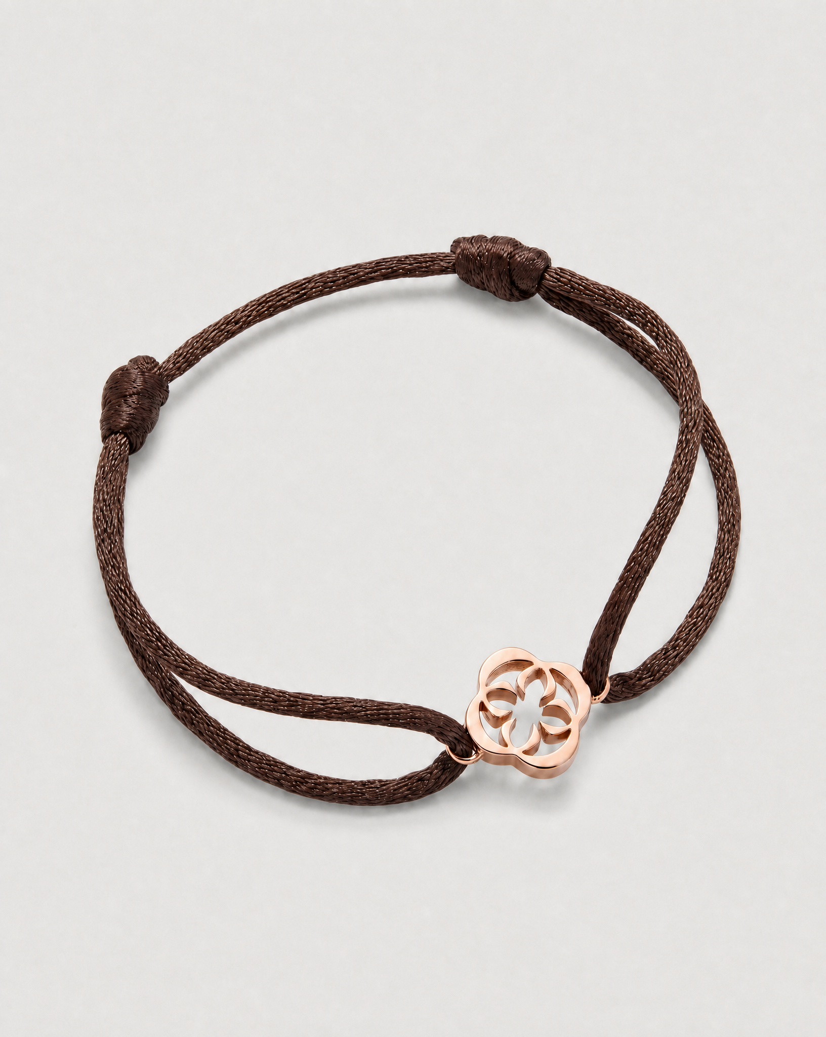 » (FREE) CHROMER CORD BRACELET | BROWN / ROSE